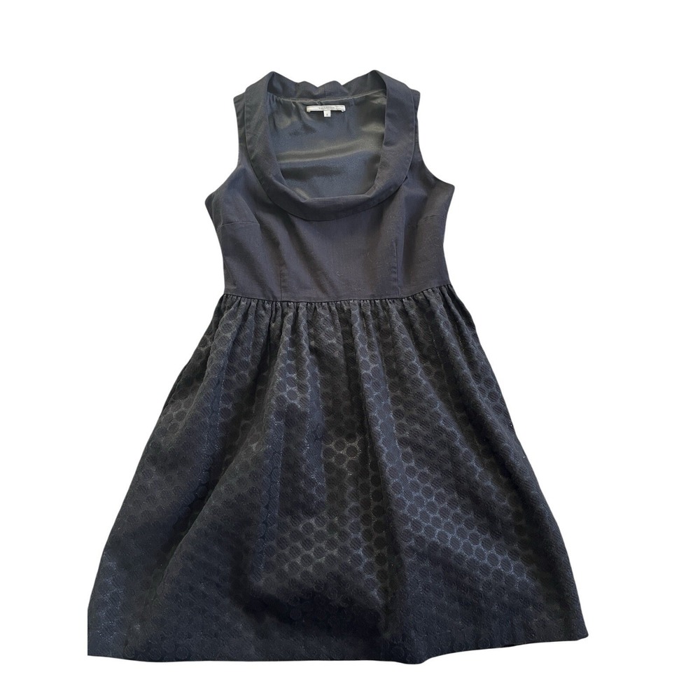 Anthropologie Black‎ Mini Skater Party Cocktail Formal Dress Polka Dots Size 6